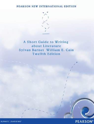 Short Guide to writing about Literature (12th Edition) - PDF