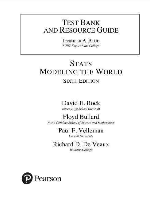Stats: Modeling the World (6th Edition) - AP Edition - Test Bank - Image 2