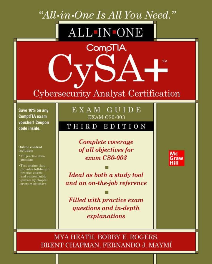 CompTIA CySA+ Cybersecurity Analyst Certification All-in-One Exam Guide, (Exam CS0-003) (3rd Edition)  - ePub/PDF